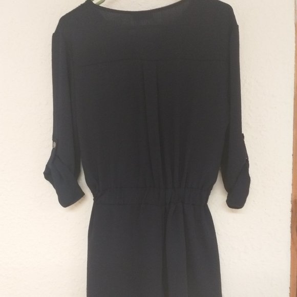 Elasticized Zip up Romper - Picture 3 of 3